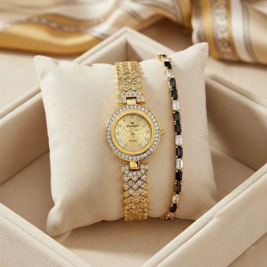 Crystal Elegance watch with bracelet