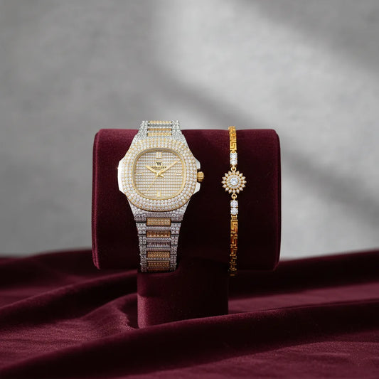 Aurex silver Watch with bracelet